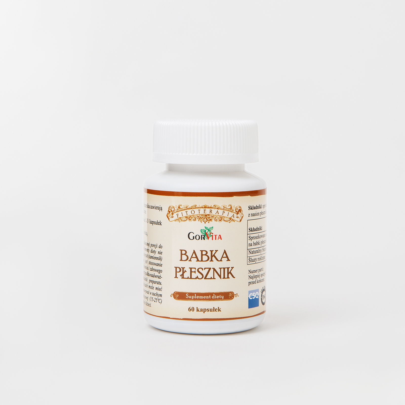 Babka Płesznik Gorvita — naturalny błonnik i śluzy roślinne z nasion babki