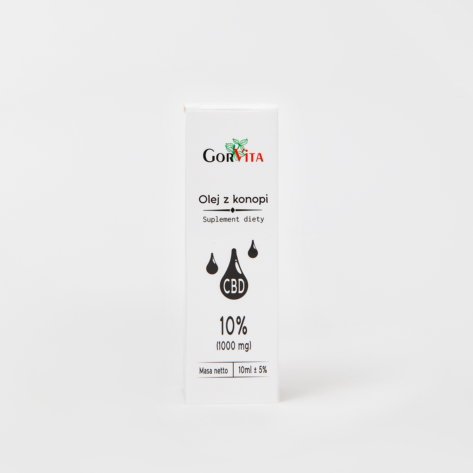 Olej z konopi CBD 10% Gorvita — korzystnie wpływa na skórę i układ sercowo-naczyniowy