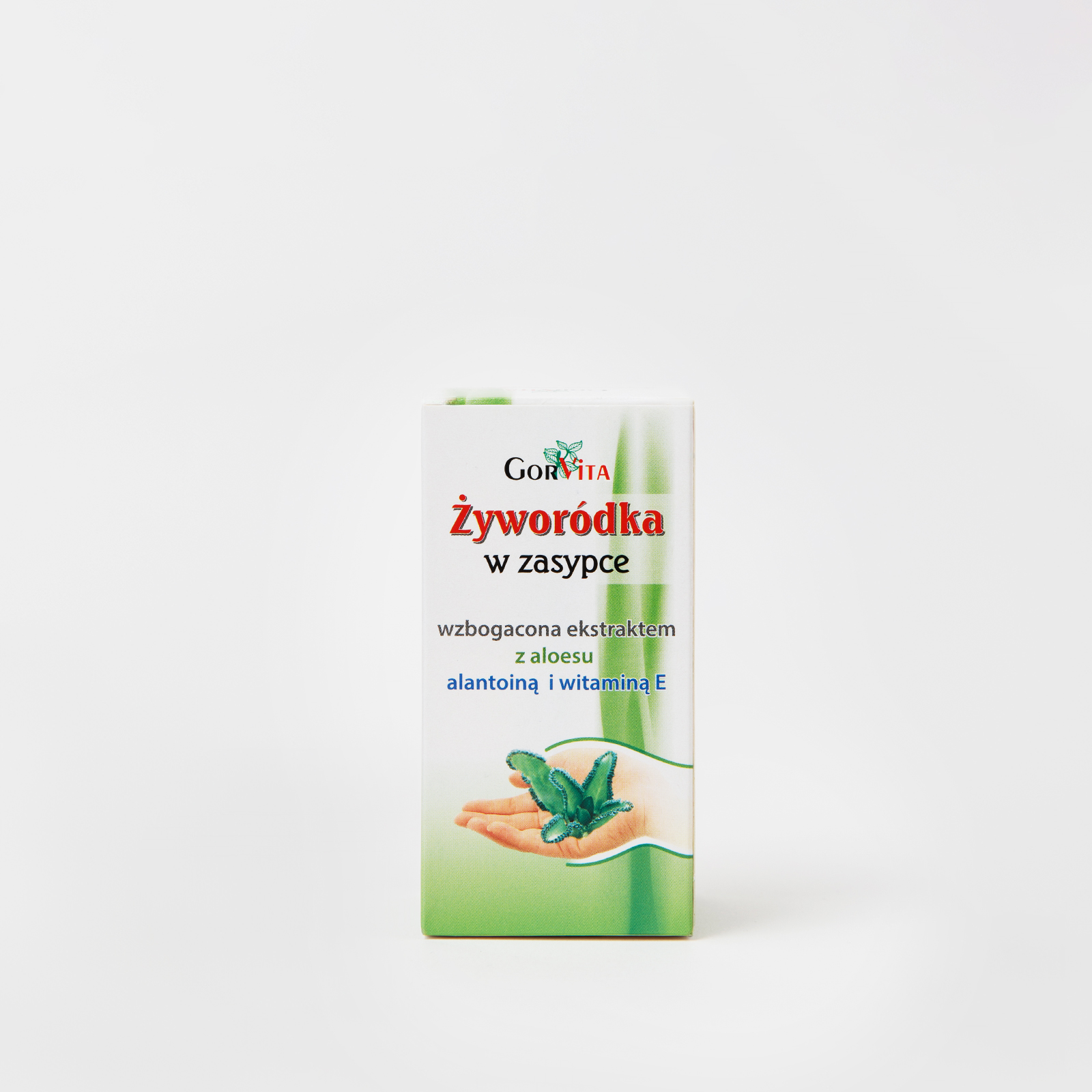 Żyworódka w Zasypce Gorvita — z aloesu, alantoiną i witaminą E