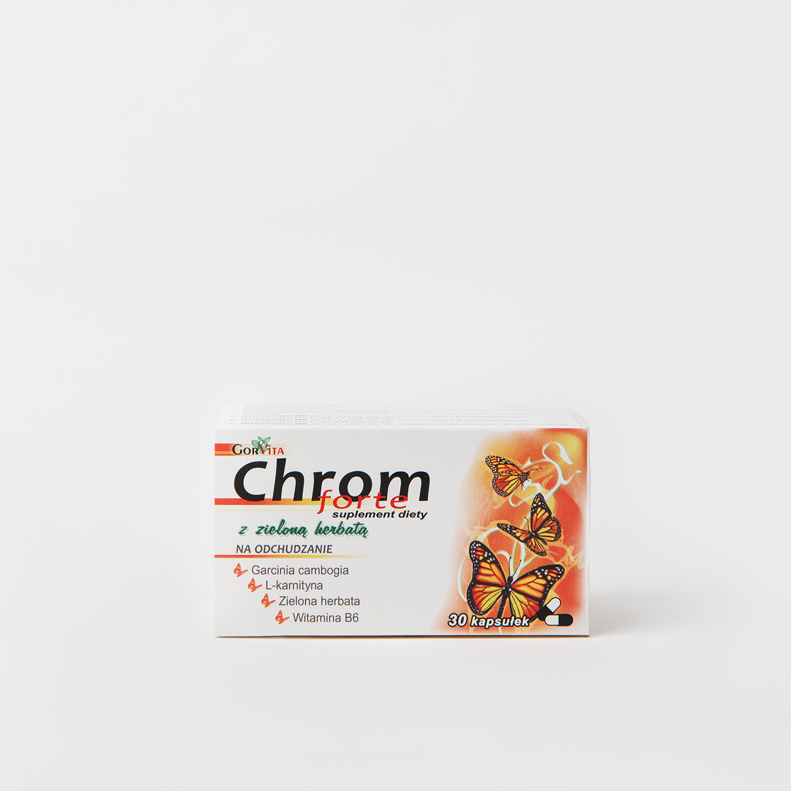 Chrom Forte z zieloną herbatą Gorvita — chrom, cynk i B6 na metabolizm glukozy