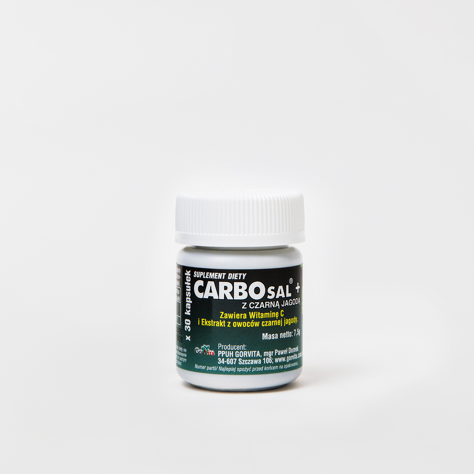 Suplement Carbosal+ z borówką czernicą i witaminą C marki Gorvita