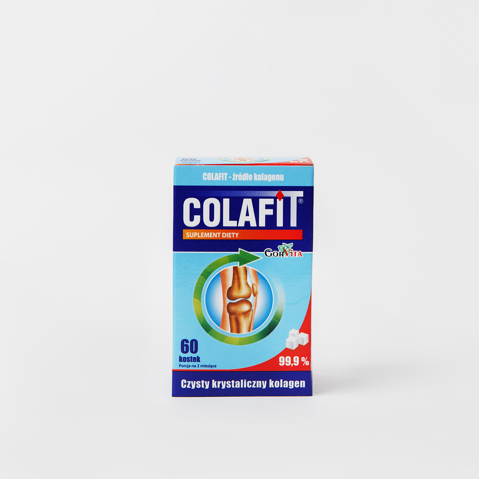 Colafit Gorvita — czysty krystaliczny kolagen w postaci kostek, na stawy