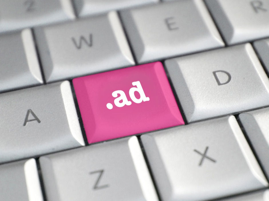 the word ad on a keyboard