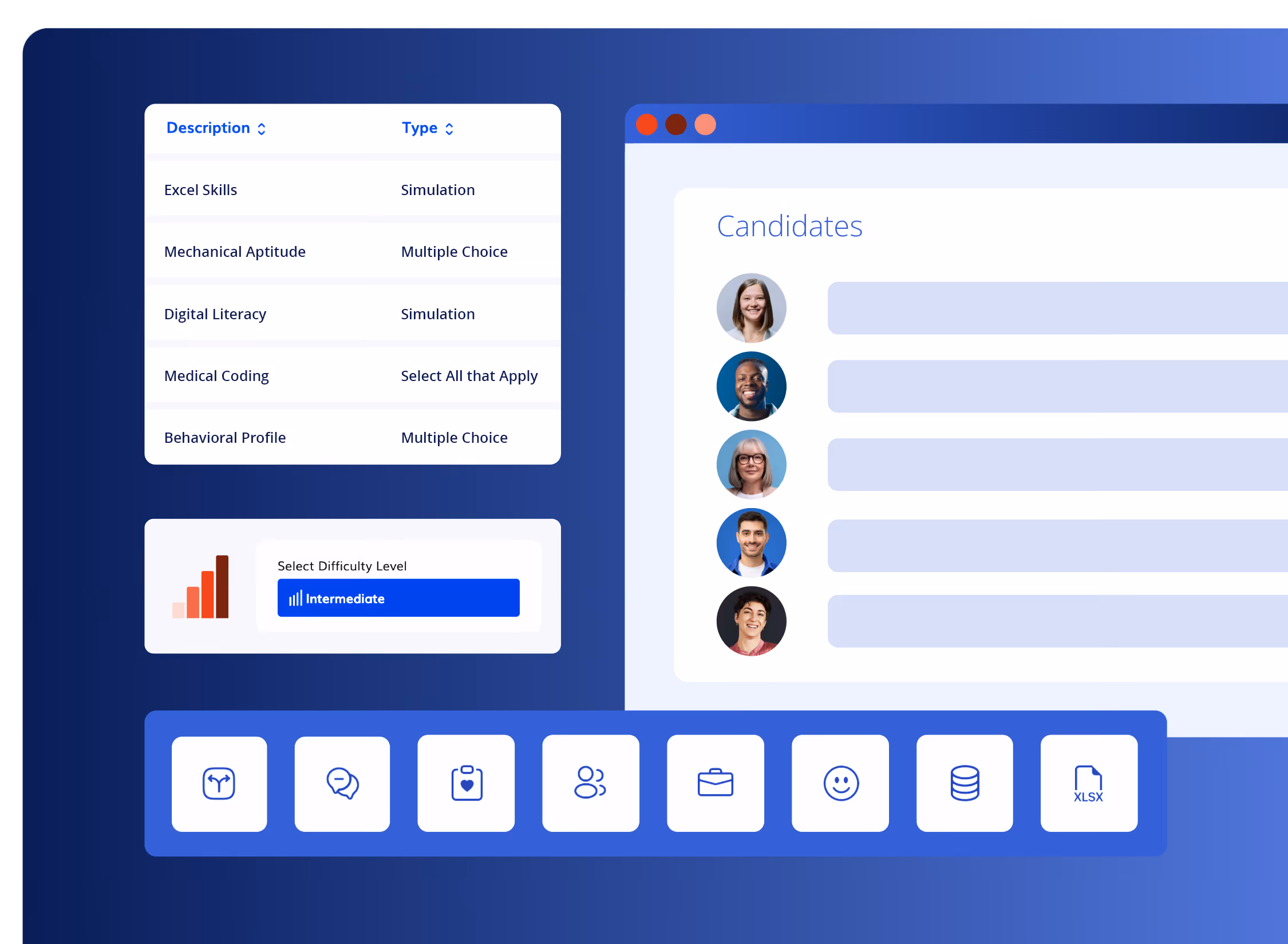 eSkill Pre-Employment assessment applicant profile graphic