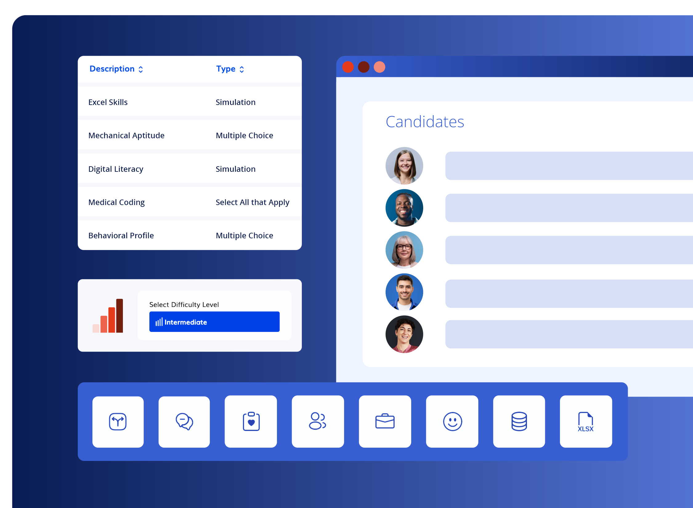 eSkill Pre-Employment assessment applicant profile graphic