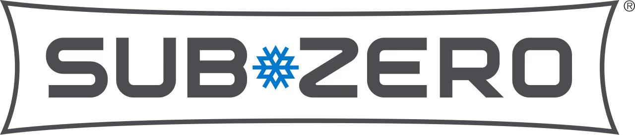 Sub-Zero logo with a blue snowflake replacing the letter O.