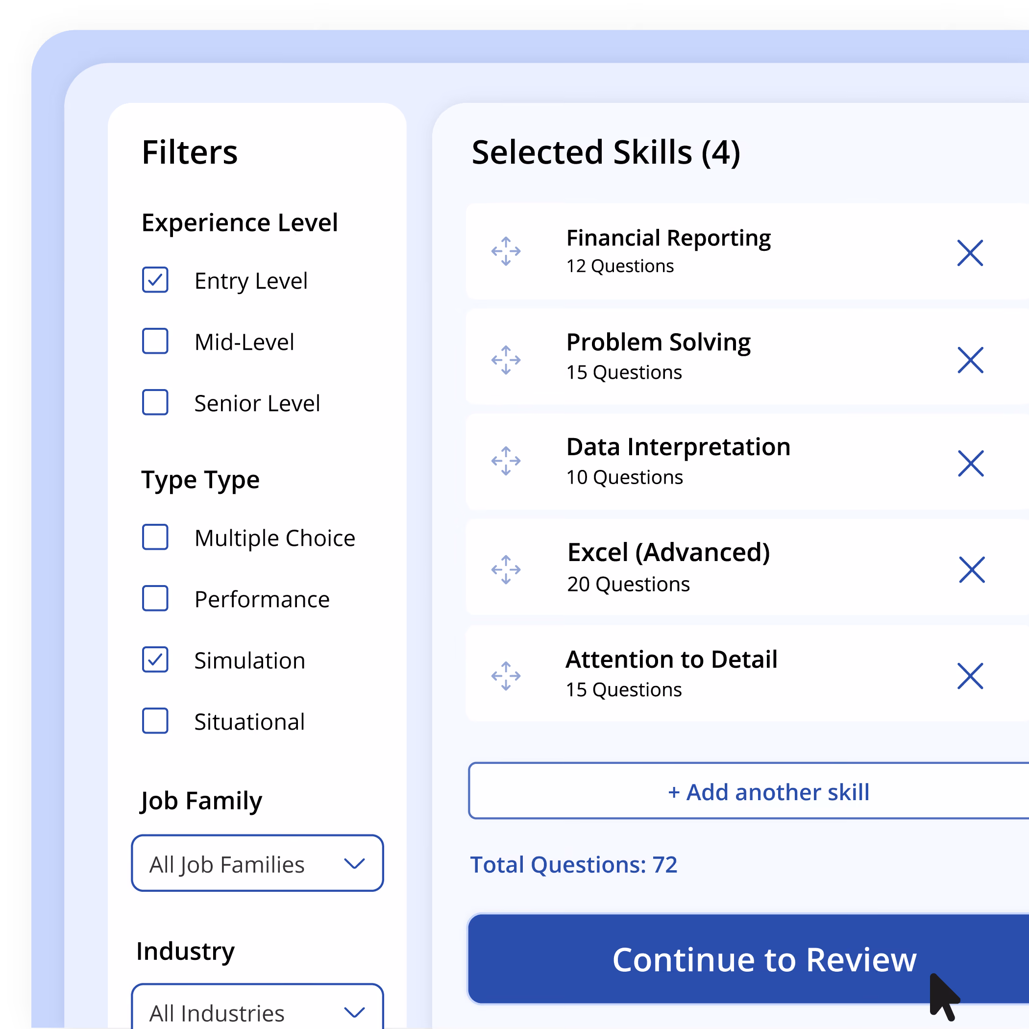 eSkill Pre-Employment assessment applicant profile graphic