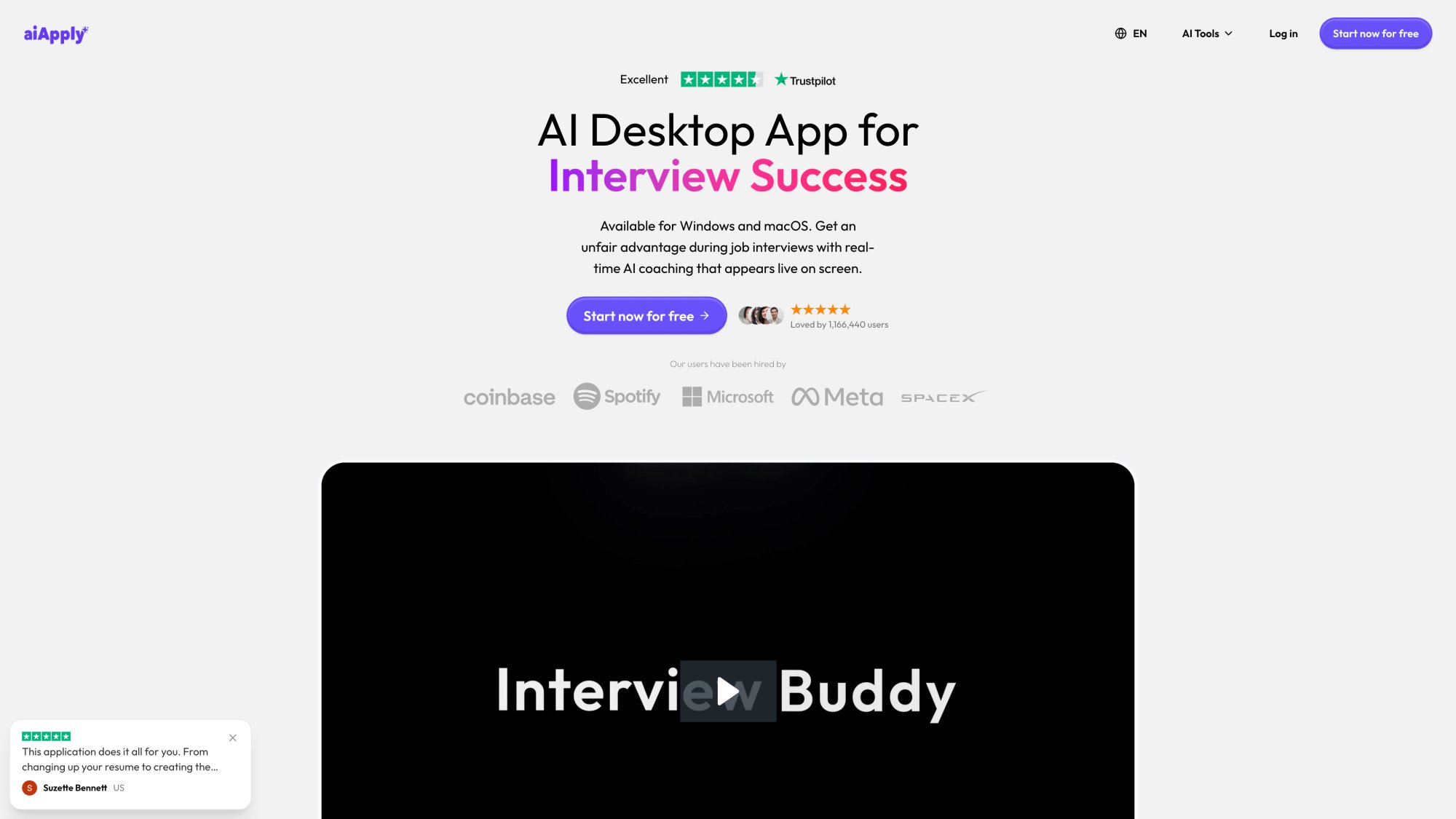 AIApply Interview Answer Buddy Chrome extension providing real-time answers during virtual interviews