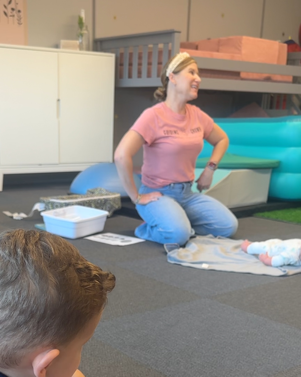 Monica Phillips leads a family class