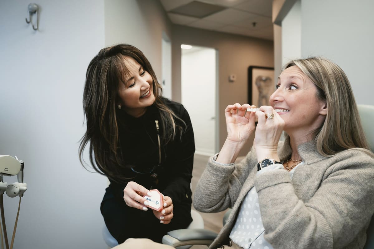 Gum disease and receding gums treatment demonstration at Capital Esthetics dental clinic in Vienna, VA