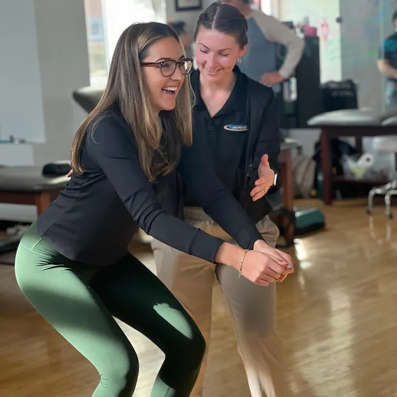 cece working with patient exercise - performance training