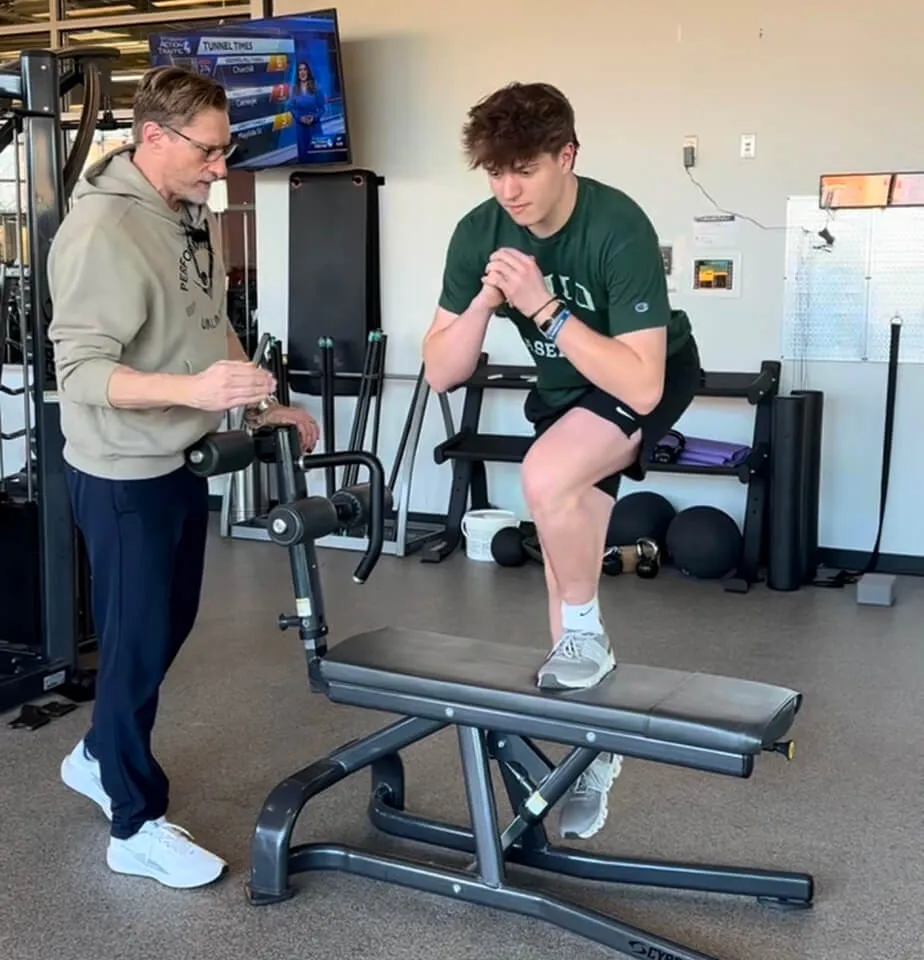 dan helping young patient - performance training