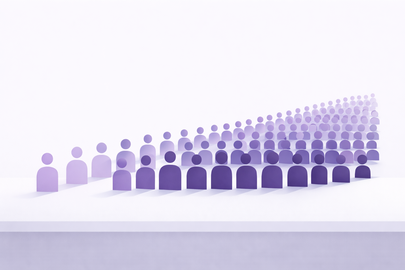 Illustration of a small local participant group expanding into a large, nationwide research network
