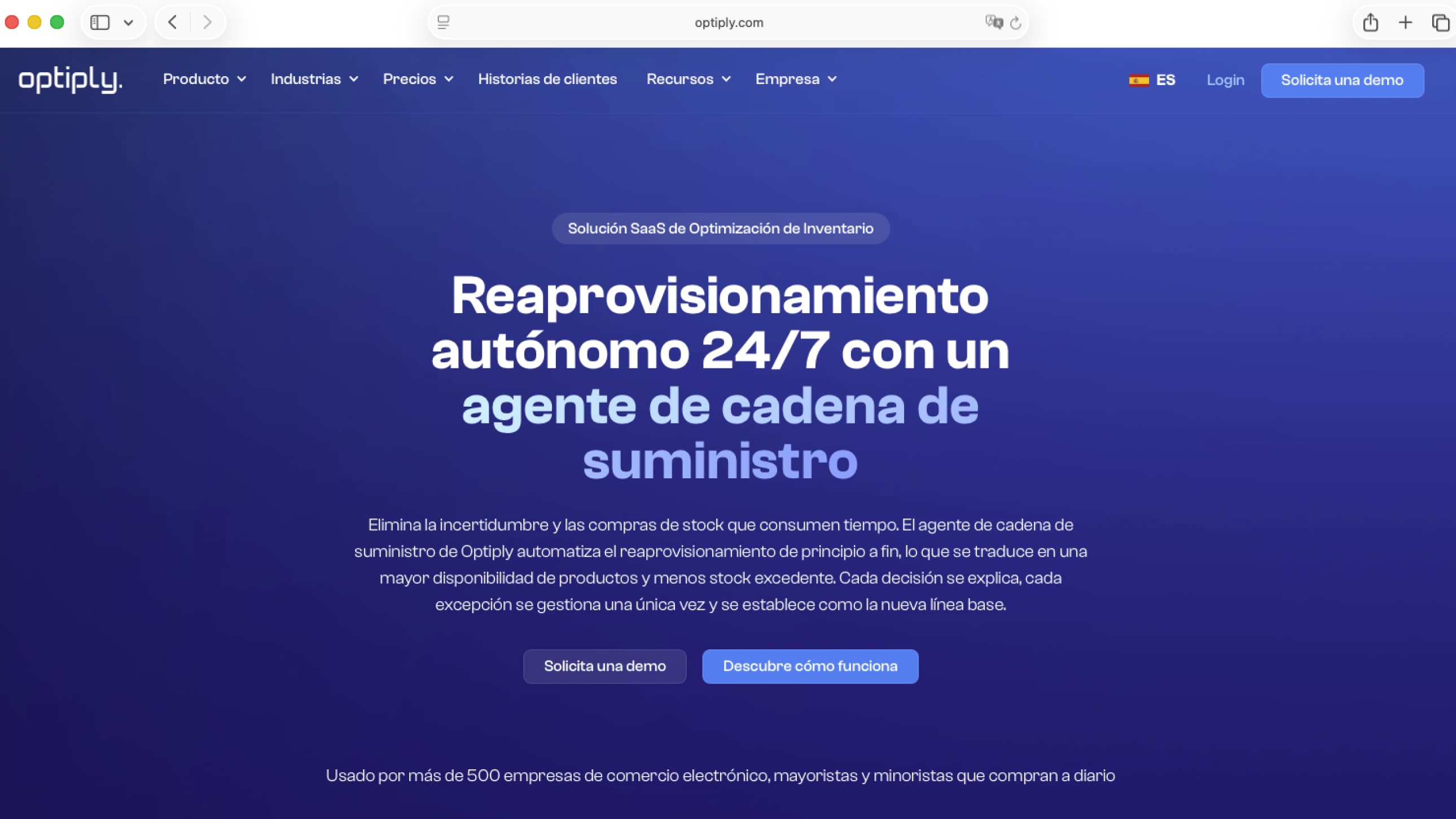 Optiply - software de optimización de inventario