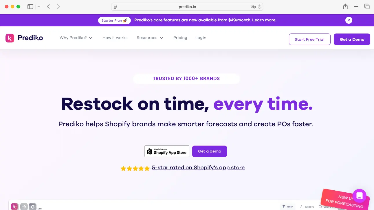 Screenshot van het Prediko-platform