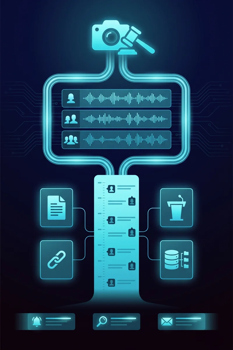 AI-powered hearing transcript analysis with speaker diarization and committee roster matching