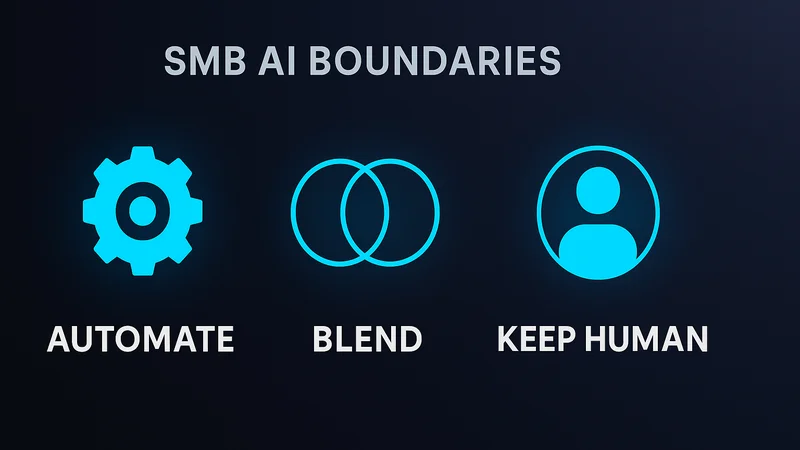 SMB AI Boundaries: What to Automate, Blend, or Keep Human