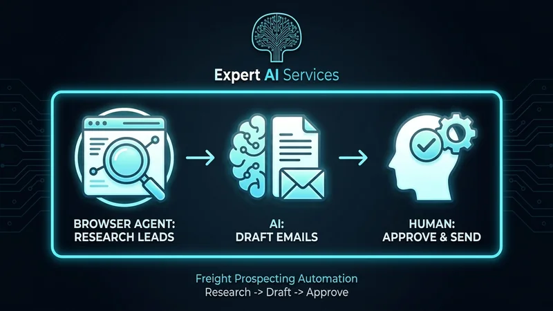 Freight Prospecting Automation With a Browser Agent and Human