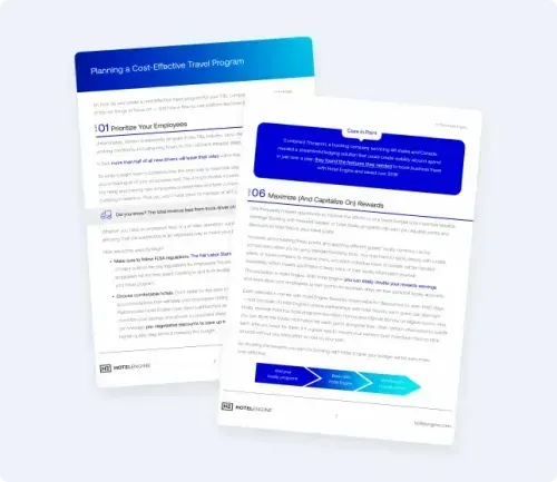 Book pages from 7 Simple Ways to Drive Down Lodging Costs