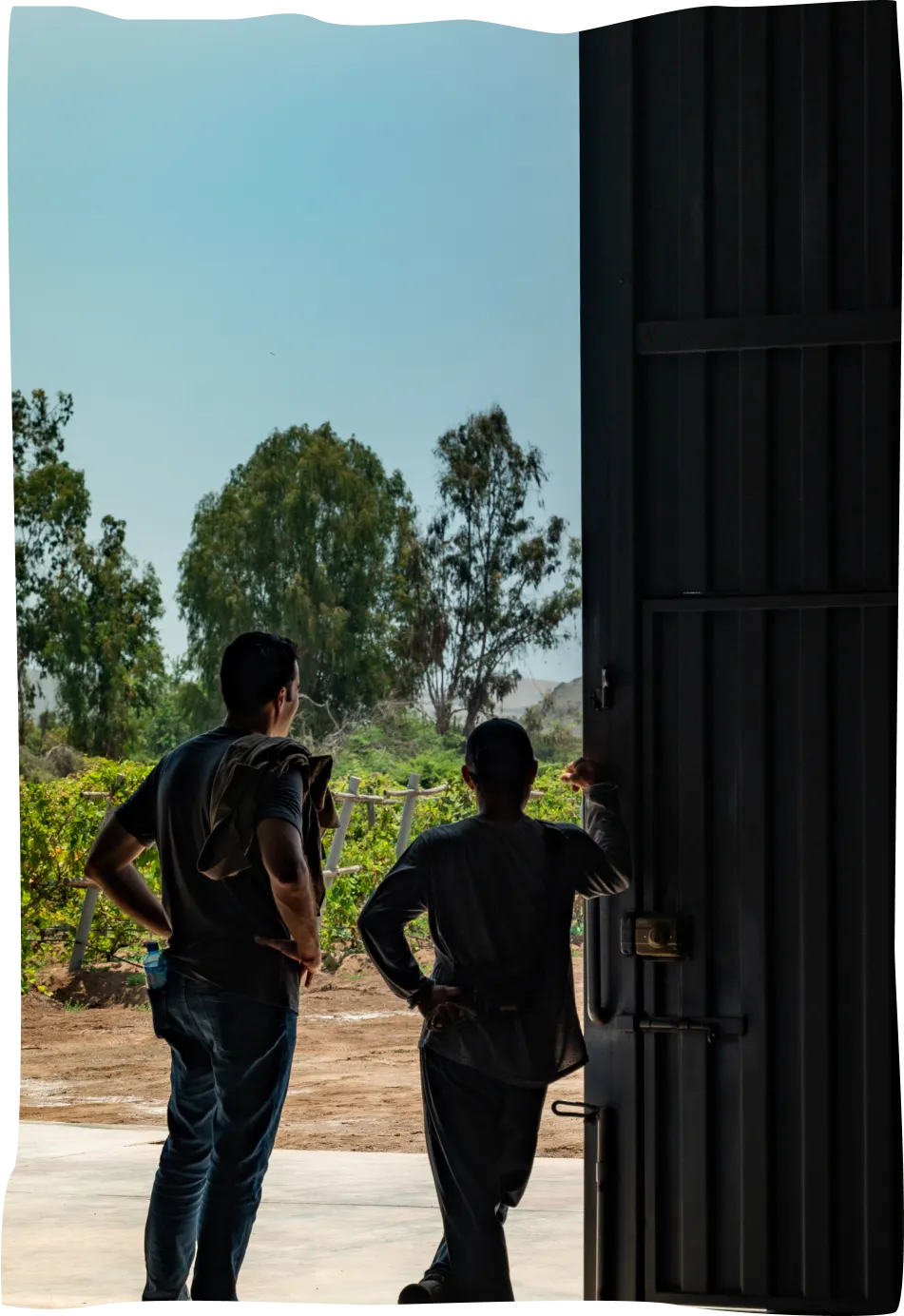 A couple of men standing next to each other.