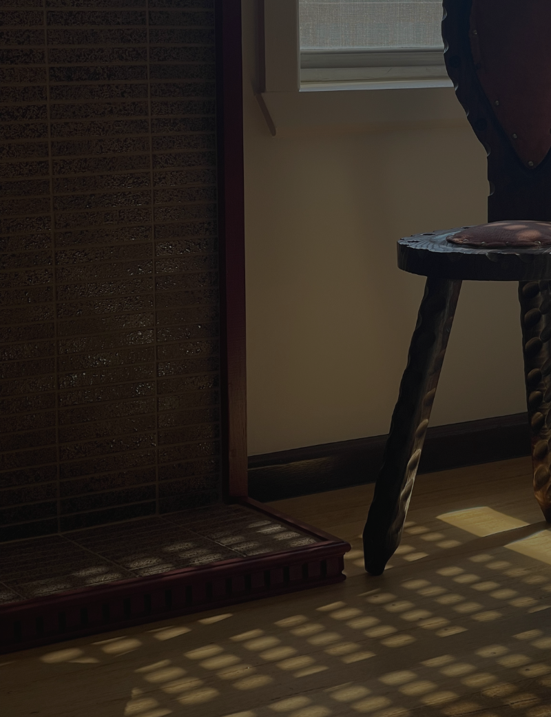 A contemporary style chair in a light filled room