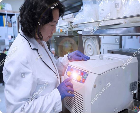 Scientist working in lab