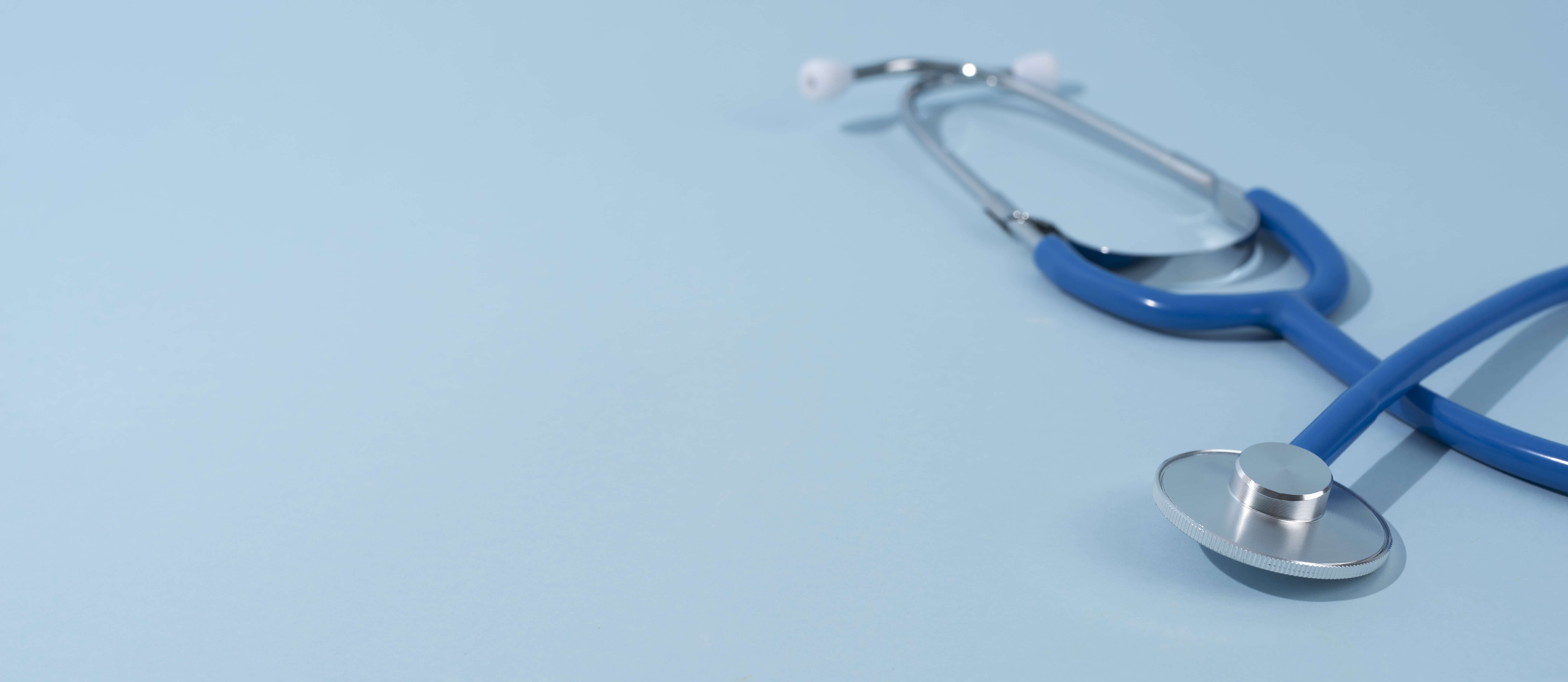 Sscience banner with stethoscope - Pets Care Veterinary Clinic Webflow Template