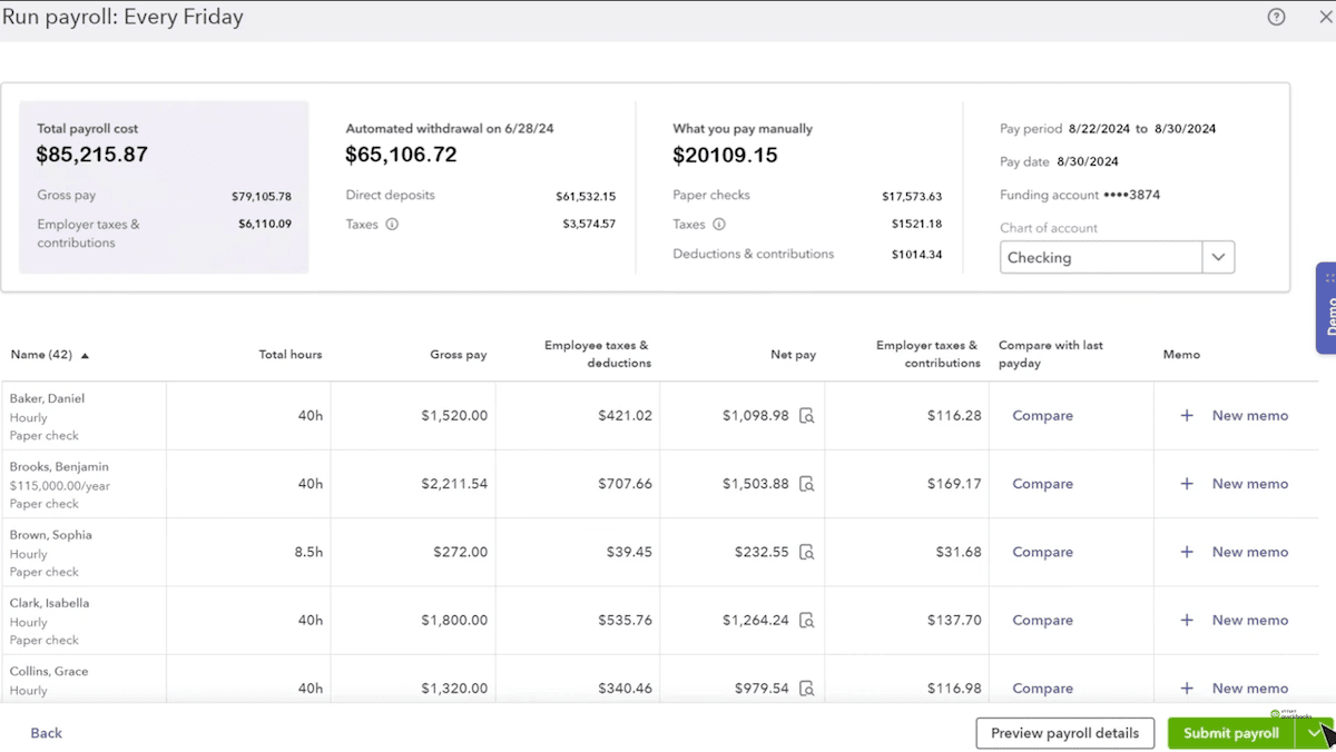 QuickBooks Payroll Screenshot