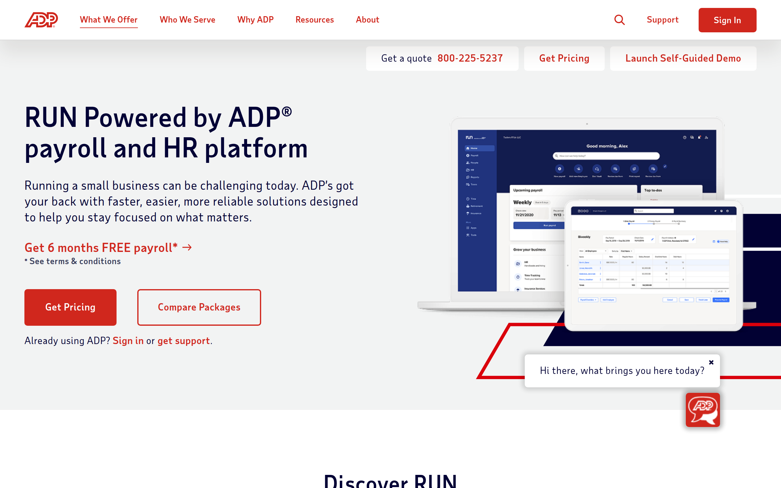 RUN Powered by ADP Screenshot