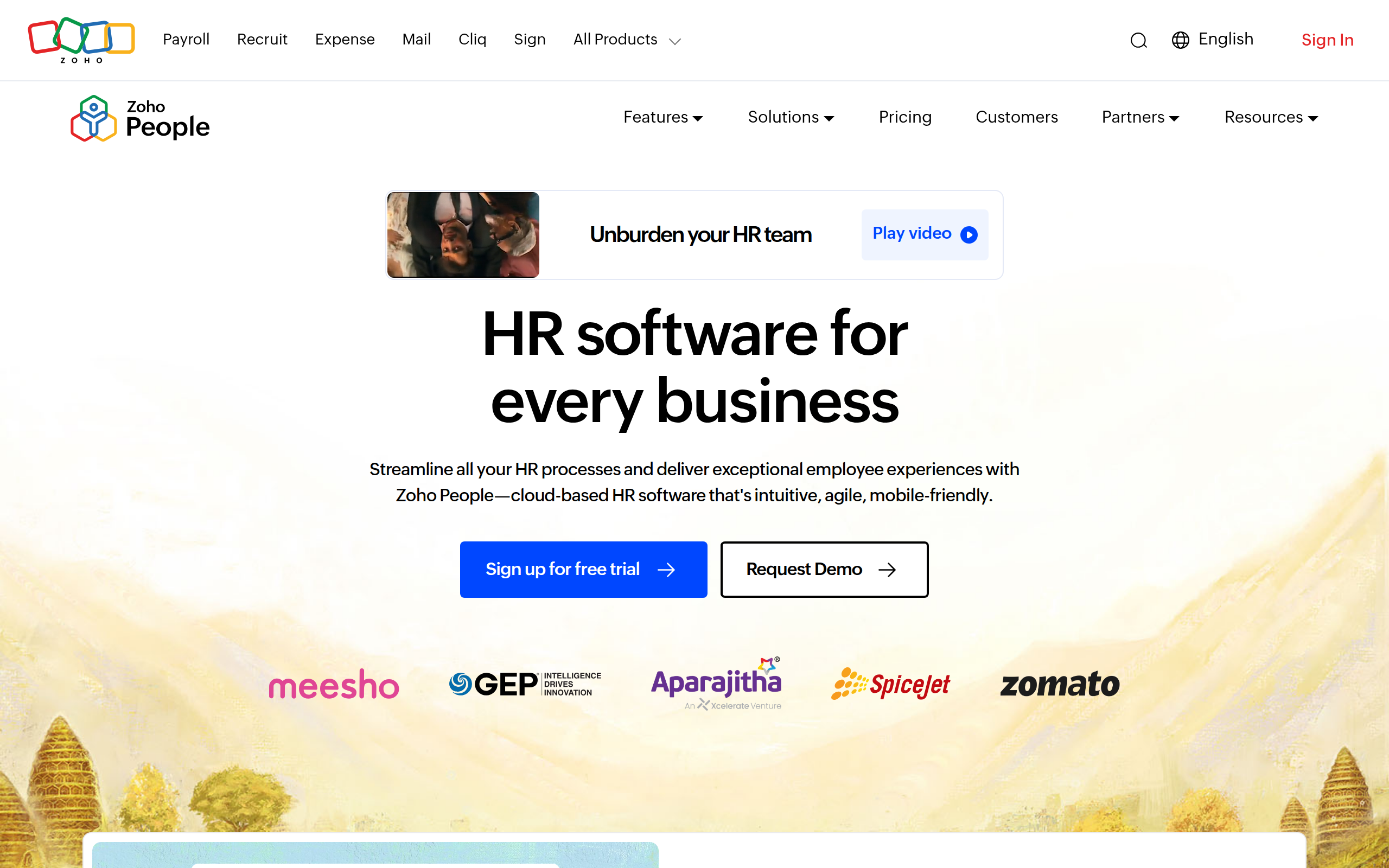 Zoho People Screenshot