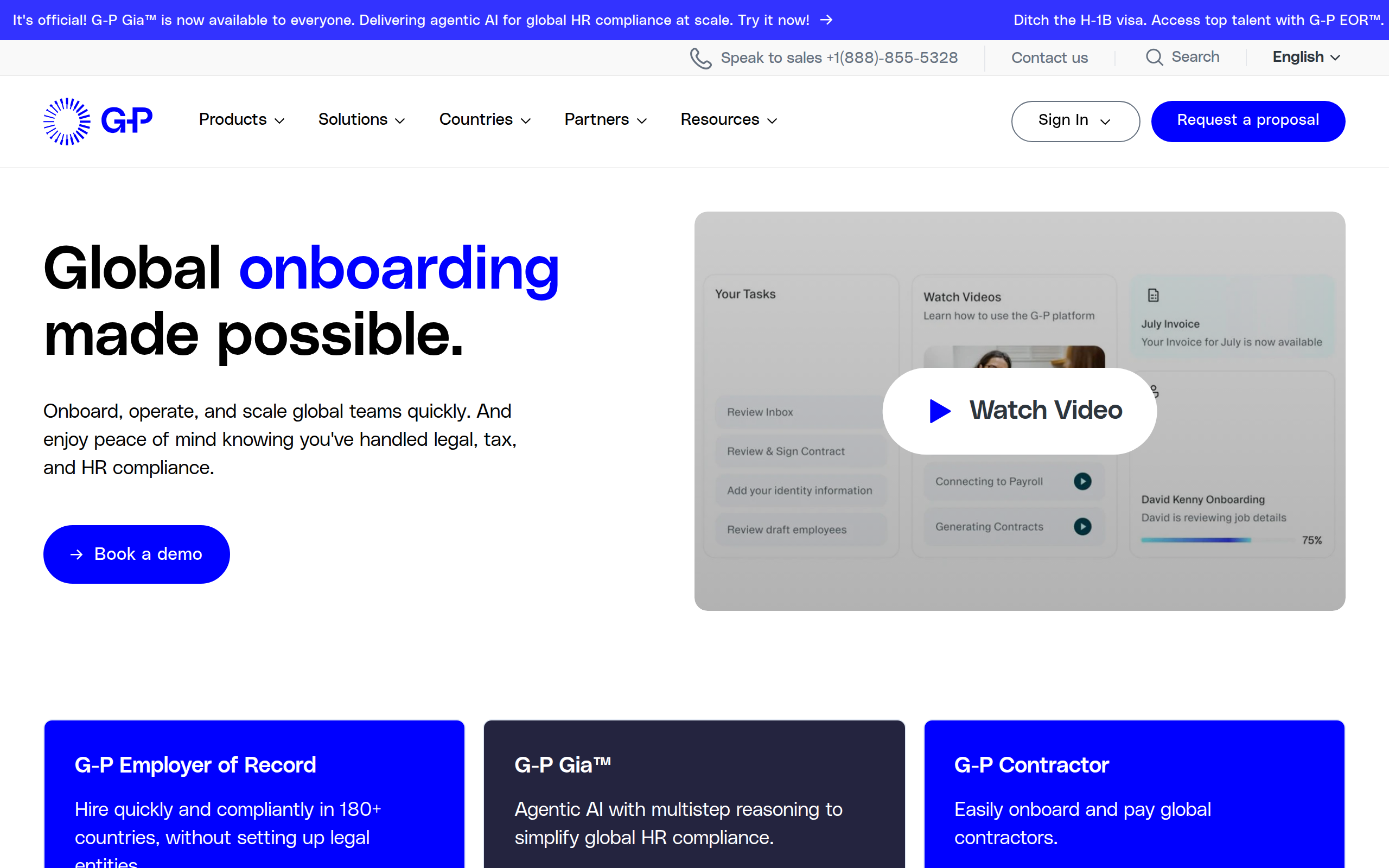 G-P (Globalization Partners) Screenshot