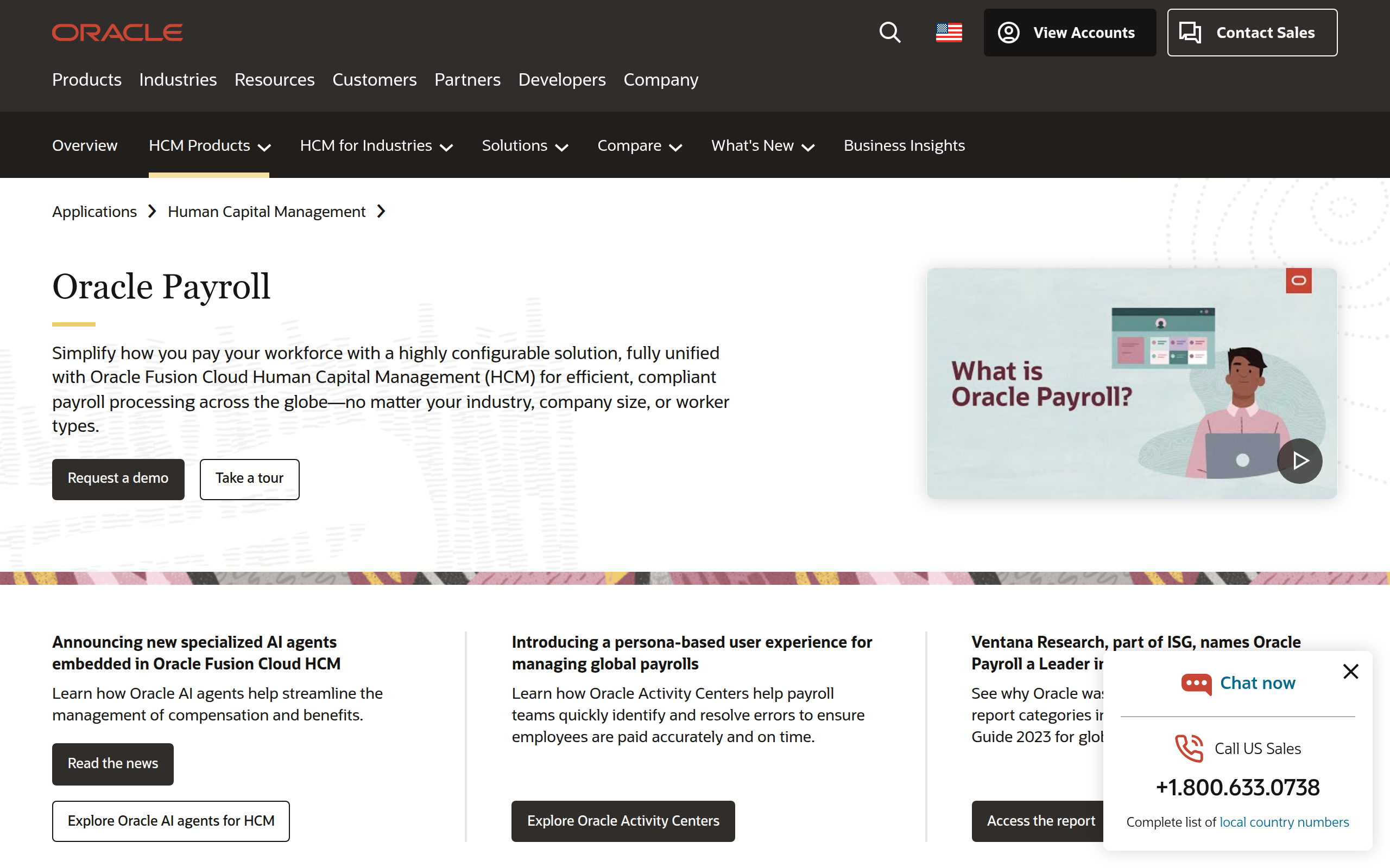Oracle Payroll Screenshot