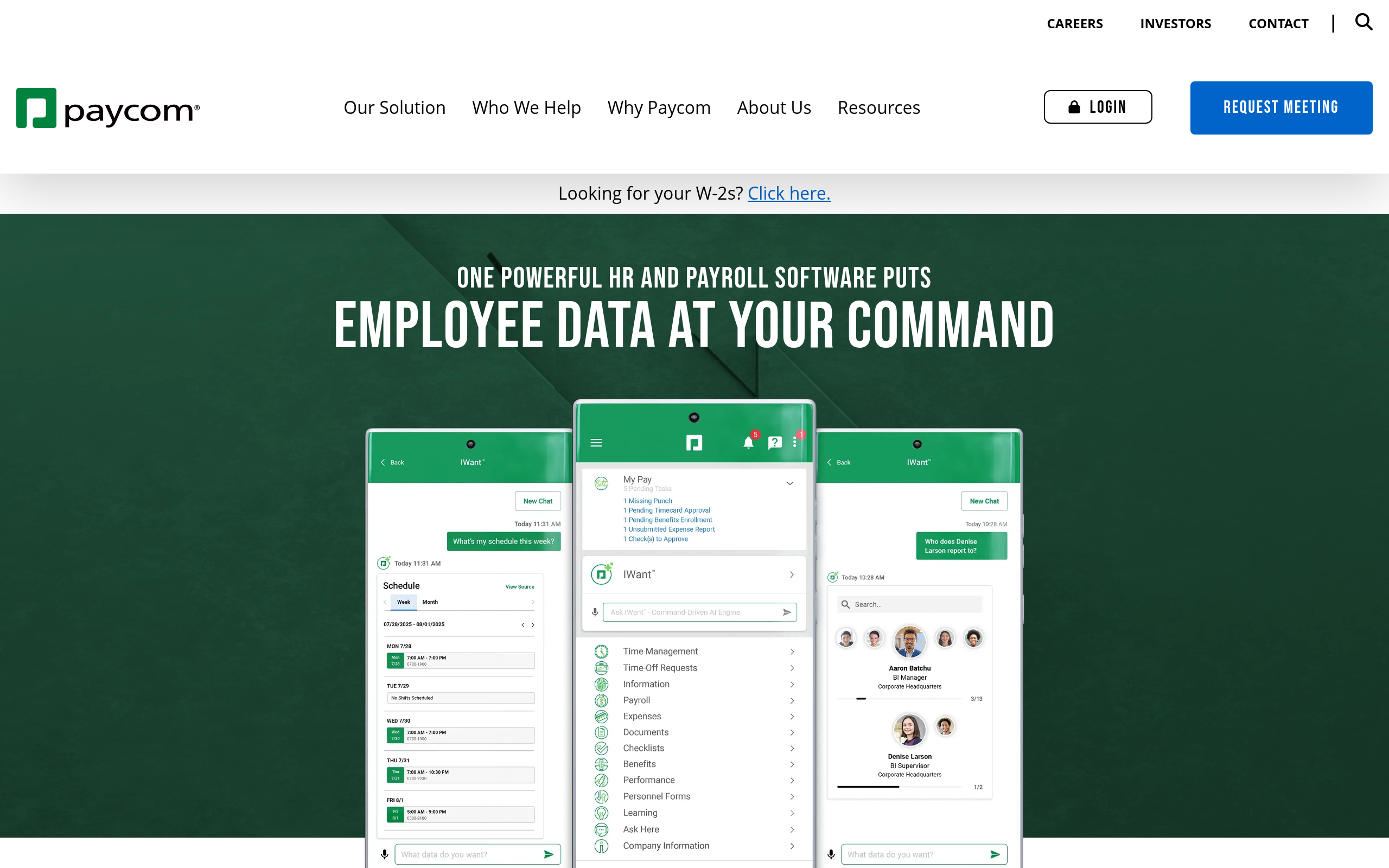 Paycom Screenshot