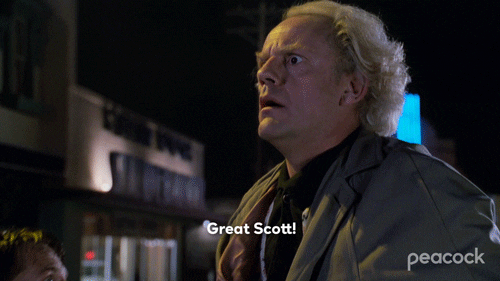 surprised movie reference: great scott