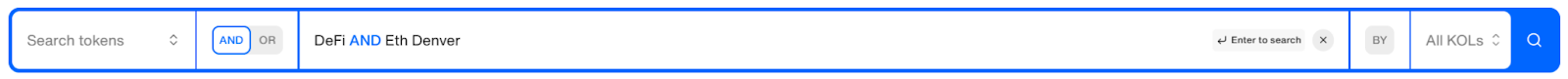 Cookie3 KOL Intelligence Search Bar