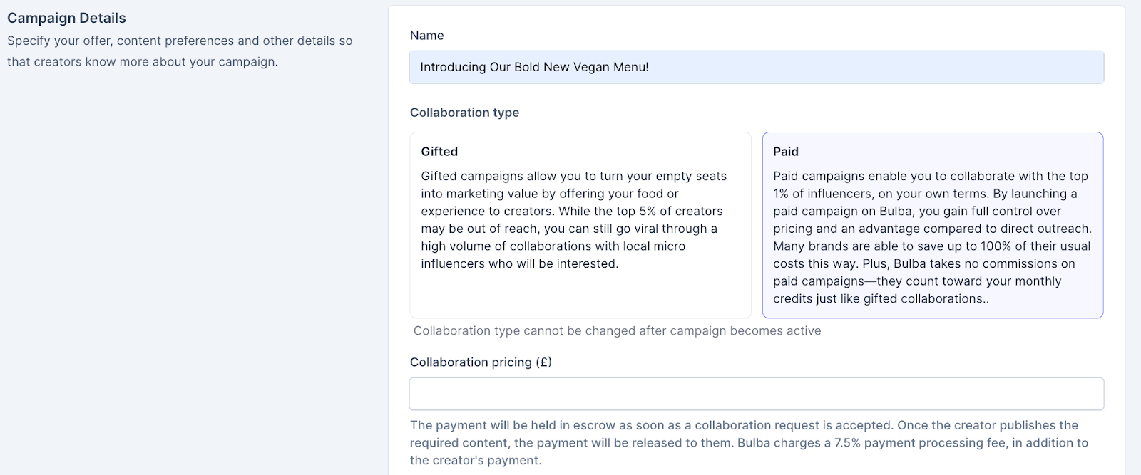 Paid Collaborations