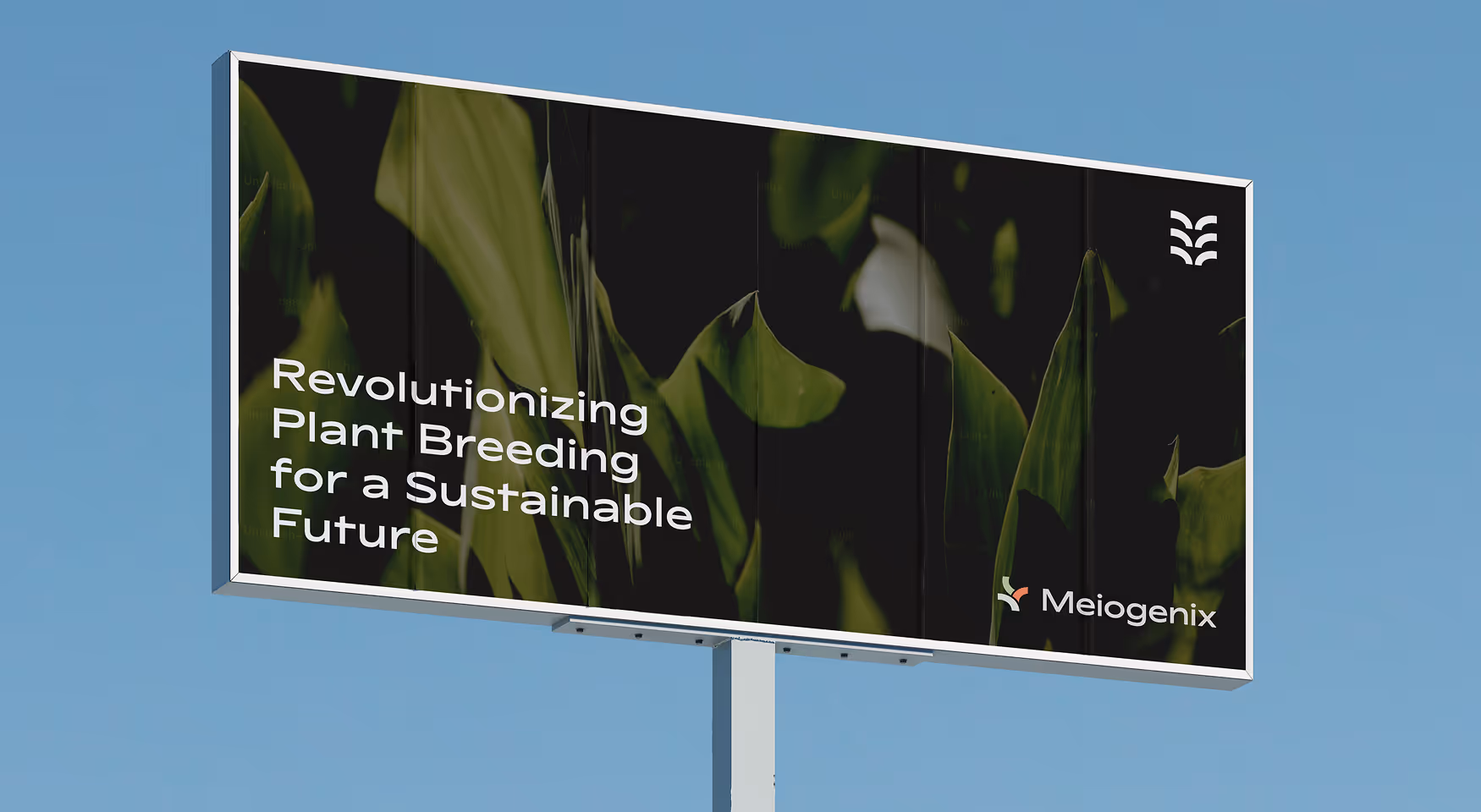 Big banner in front of the sky