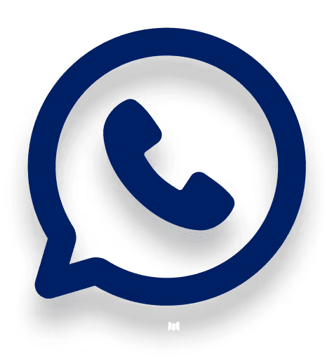 WhatsApp-Symbol mit Telefonhörer in Sprechblase.