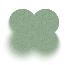 A green cloud shaped object on a black background.