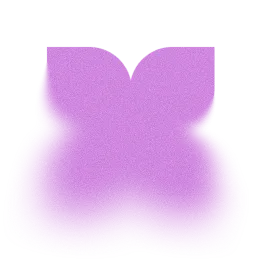 A purple square shaped object on a black background.