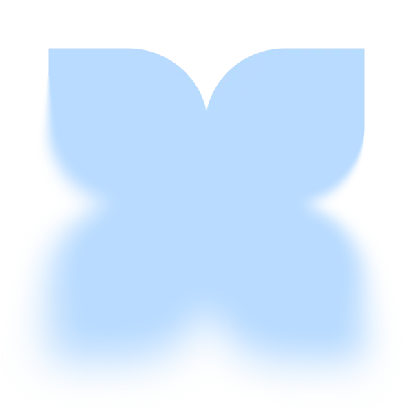 A blue pillow on a black background.