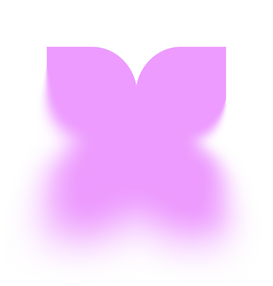 A pink object with a black background.