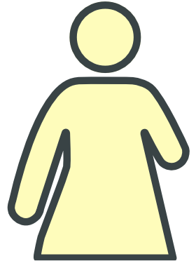 Abstract human figure with half of one arm missing.