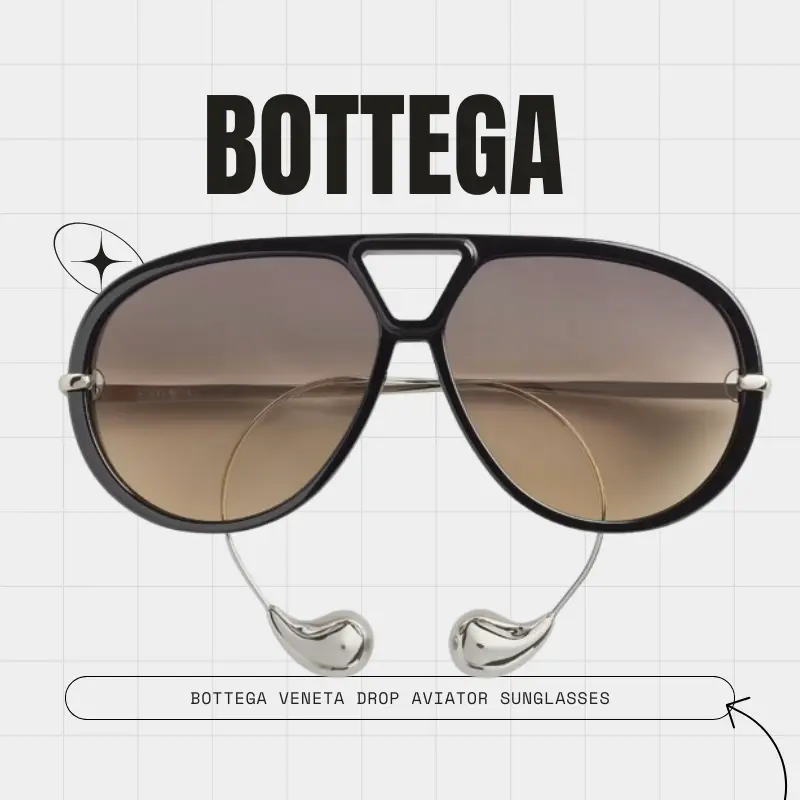 Bottega Veneta Drop Aviator Sunglasses