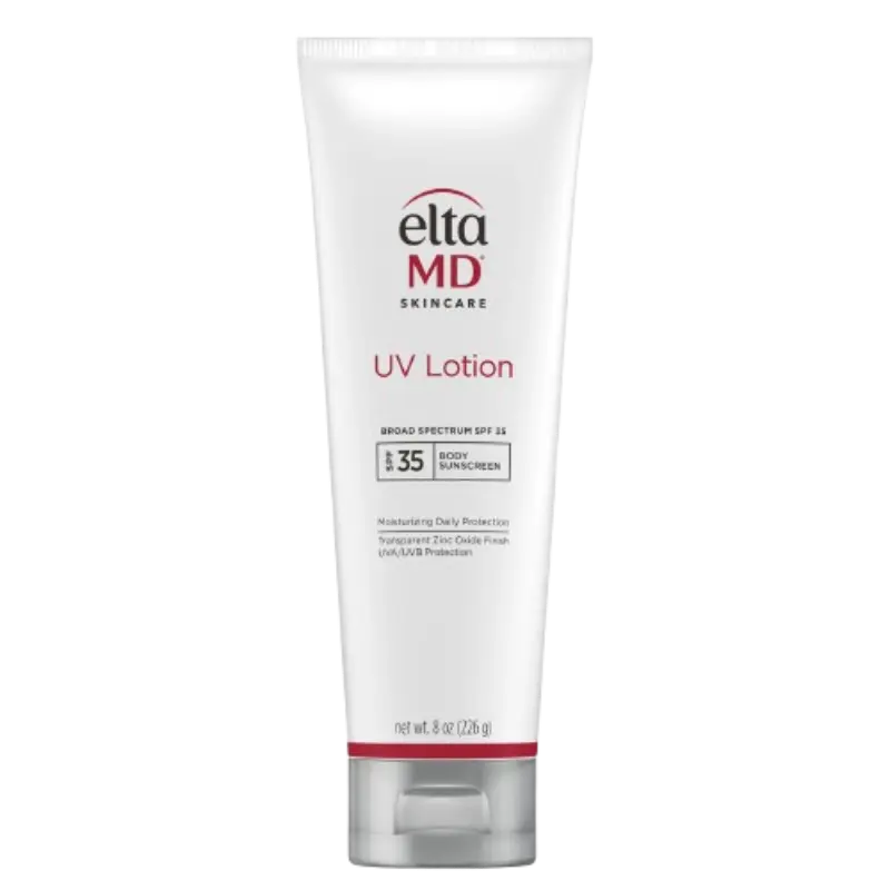 EltaMD UV Lotion Broad-Spectrum SPF 35 moisturizing body sunscreen lotion for dry, sensitive skin.