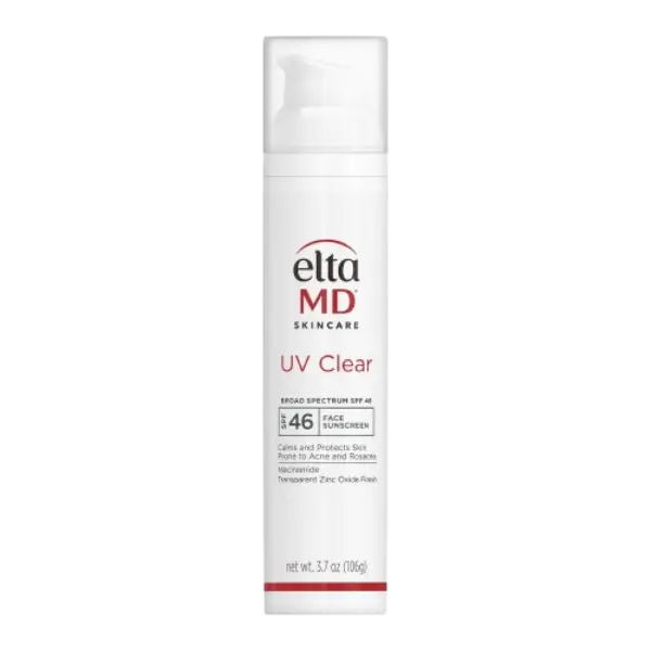 EltaMD UV Clear Broad-Spectrum SPF 46 facial sunscreen for acne-prone and sensitive skin, lightweight niacinamide formula