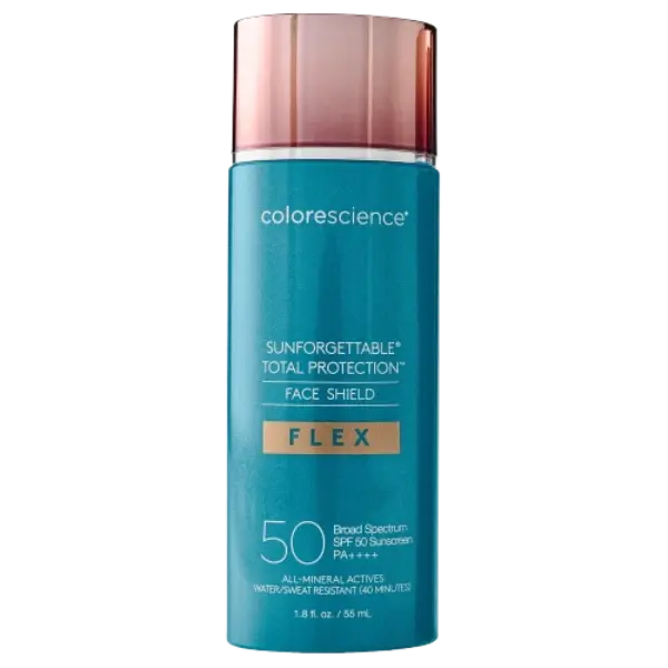 Colorescience Sunforgettable Total Protection Face Shield Flex SPF 50 tinted mineral sunscreen with medium coverage