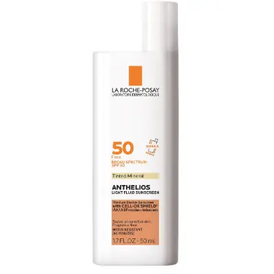 La Roche-Posay Anthelios Mineral Tinted SPF 50 100% mineral face sunscreen with natural matte finish for sensitive skin and melasma