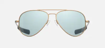 Randolph Engineering Concorde rose gold aviator sunglasses for women with SkyTec polarized lenses, military‑grade American‑made pilot shades with 22K gold finish.