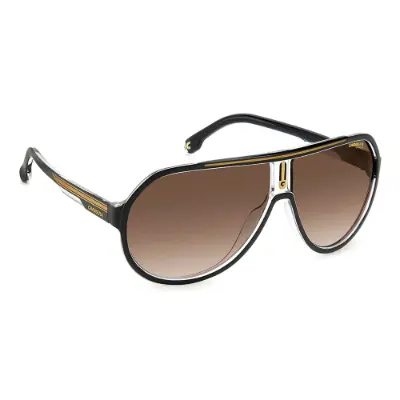 Carrera 1057/S sport‑inspired aviator sunglasses for women with bold C logo and racing stripe temples, lightweight Optyl frame with gradient or polarized lenses.